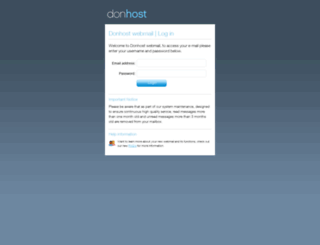 webmail.donhost.co.uk screenshot