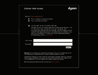 webmail.dyson.com screenshot