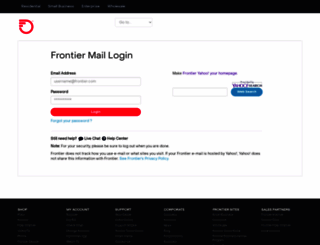webmail.frontier.com screenshot