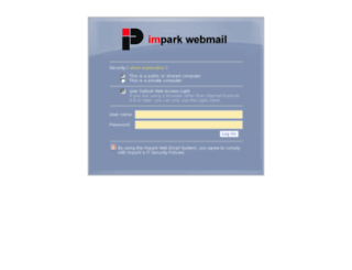 webmail.impark.com screenshot