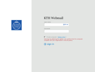 webmail.kth.se screenshot