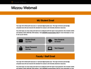 webmail.missouri.edu screenshot