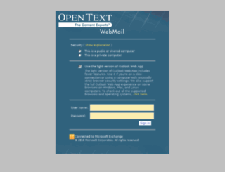 webmail.opentext.com screenshot