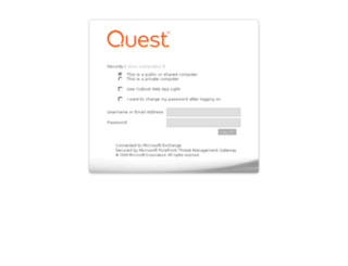 webmail.quest.com screenshot