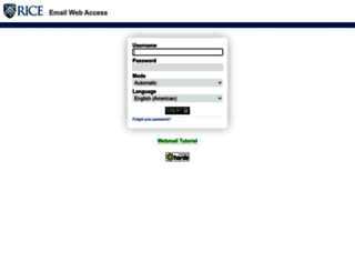webmail.rice.edu screenshot
