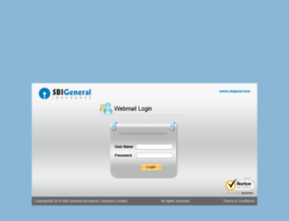 webmail.sbigeneral.in screenshot