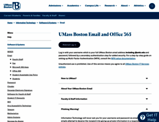 webmail.umb.edu screenshot