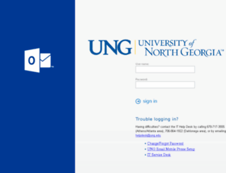webmail.ung.edu screenshot