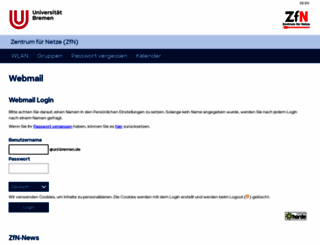webmail.uni-bremen.de screenshot