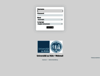 webmail.uni-koeln.de screenshot