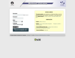 webmail.unicamp.br screenshot