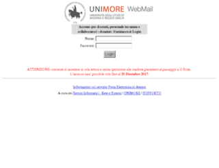 webmail.unimore.it screenshot