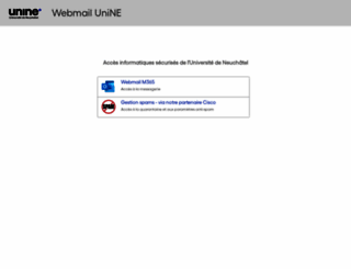 webmail.unine.ch screenshot