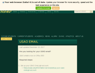webmail.usao.edu screenshot