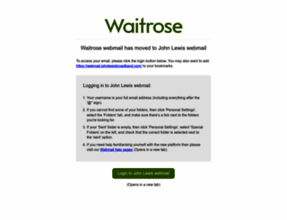 webmail.waitrose.com screenshot