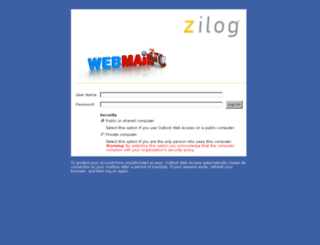 webmail.zilog.com screenshot