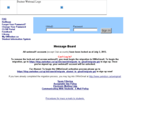 webmail1.uwindsor.ca screenshot