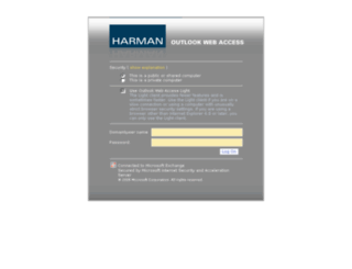 webmaileu.harman.com screenshot