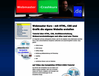 webmaster-crashkurs.de screenshot