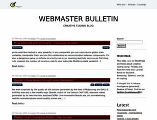 webmasterbulletin.net screenshot