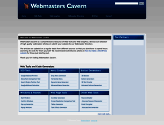 webmasters-cavern.com screenshot