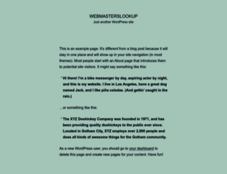 webmasterslookup.com screenshot