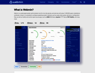 webmin.com screenshot