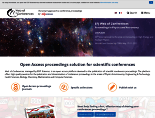 webofconferences.org screenshot