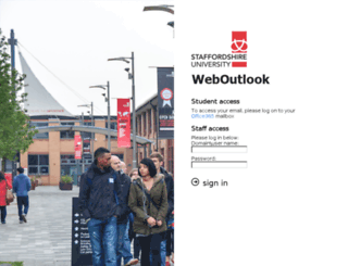 weboutlook.staffs.ac.uk screenshot