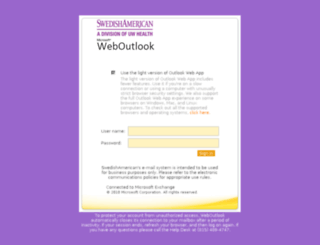 weboutlook.swedishamerican.org screenshot