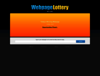 webpagelottery.com screenshot