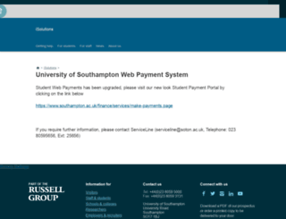 Access University of Southampton Web Payment | iSolutions | of Southampton
