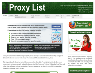 webproxylist.com screenshot
