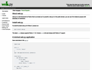 webpy.org screenshot