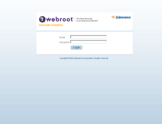 webroot.zuberance.com screenshot