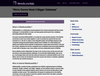 webscalesql.org screenshot