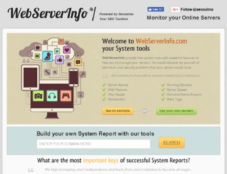webserverinfo.com screenshot