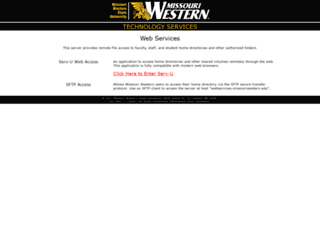 webservices.missouriwestern.edu screenshot