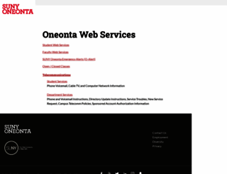 webservices.oneonta.edu screenshot