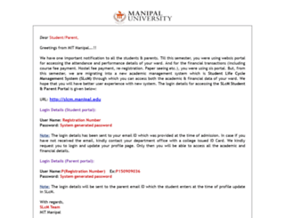 websismit.manipal.edu screenshot