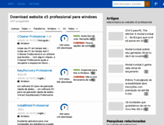 website-x5-professional.softonic.com.br screenshot