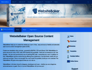 websitebaker.com screenshot