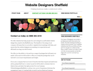 websitedesignerssheffield.co.uk screenshot