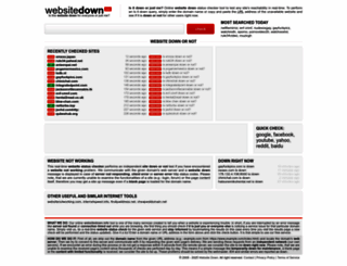 websitedown.info screenshot