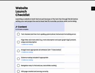 websitelaunchchecklist.com screenshot