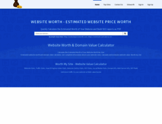 websitepriceworth.com screenshot