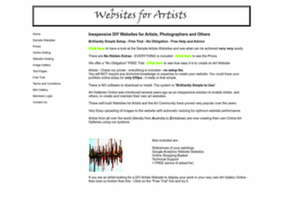 websites-for-artists.co.uk screenshot