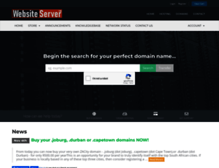 websiteserver.co.za screenshot