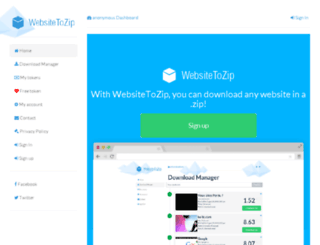 websitetozip.com screenshot
