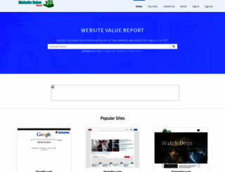 websitevalue.report screenshot
